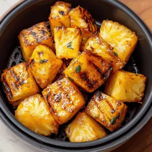 Transform your summer BBQ with this easy Air Fryer Grilled Pineapple recipe! This dish highlights the natural sweetness of fresh pineapple, perfectly caramelized for a delicious treat. Enjoy it as a dessert, a topping for ice cream, or an addition to your favorite savory dishes. Save this pin for your next gathering or summer get-together!
