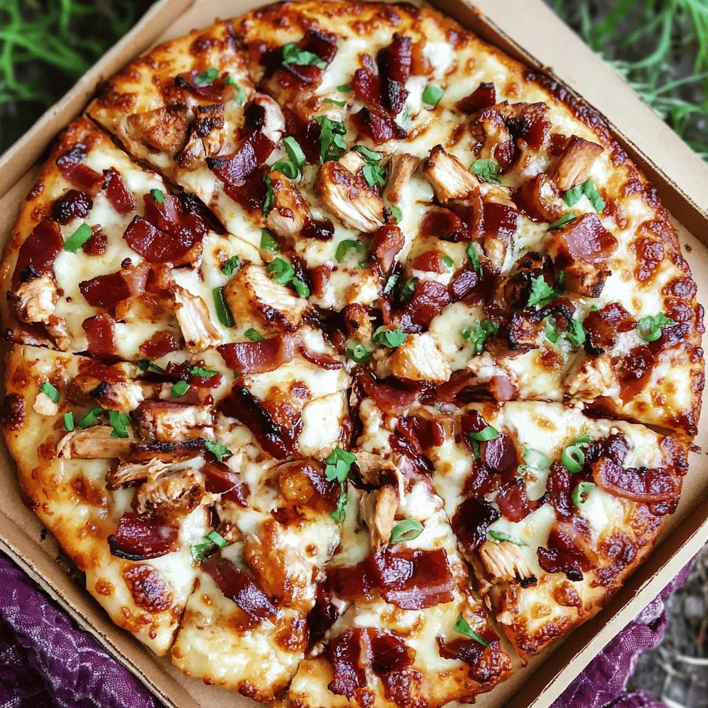 Get ready to enjoy a mouthwatering BBQ Chicken Bacon Pizza that brings the perfect blend of smoky, savory flavors. With tender chicken, crispy bacon, and tangy BBQ sauce, this pizza is a hit for game nights or family gatherings. Don't forget to save this recipe for your next pizza night adventure!