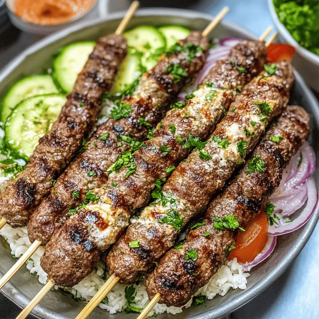 Juicy Beef Kafta Kebabs are your new go-to dish for grilling season! Made with minced beef mixed with fresh herbs and spices, these kebabs pack a flavorful punch. Perfect for family barbecues or a weekend gathering, they’re sure to impress your guests. Save this recipe for easy prep and delicious meals any time you crave a taste of the Mediterranean!