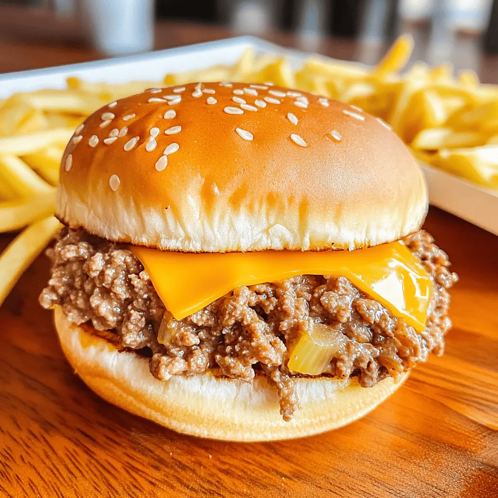 These Big Mac Sloppy Joes are a fun twist on the classic burger! With juicy beef, tangy pickles, and special sauce, they bring all the favorite flavors of a Big Mac to a hearty sandwich. Perfect for game nights, family dinners, or casual gatherings. Save this recipe to enjoy a deliciously messy meal anytime!