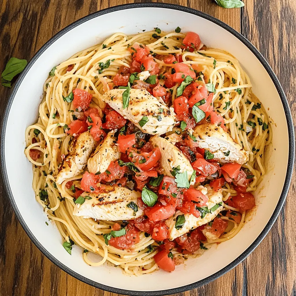 Get ready for a burst of flavor with this Bruschetta Chicken Pasta! Featuring tender chicken, juicy tomatoes, fresh basil, and a hint of garlic, this dish brings together the best of Italian cuisine in one satisfying bowl. Perfect for a weeknight dinner or a special gathering. Save this recipe to treat your taste buds!