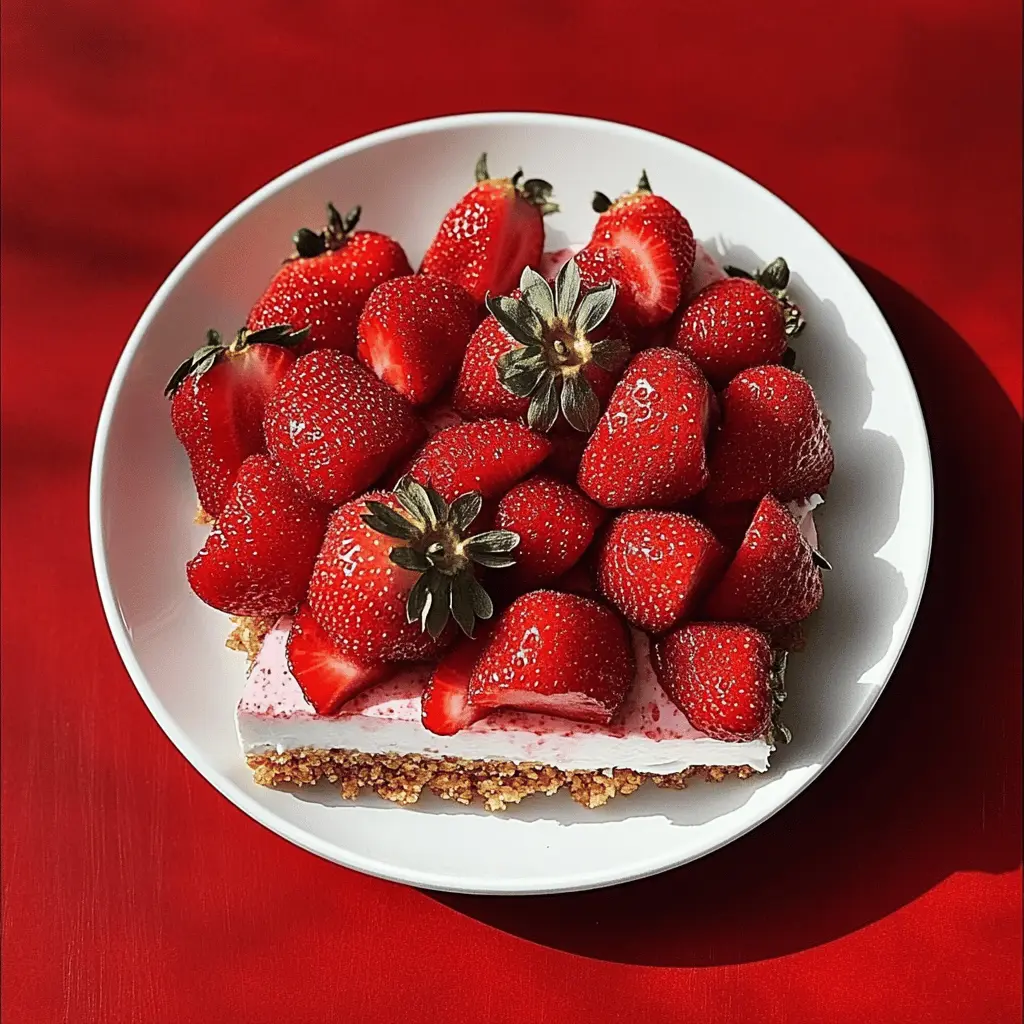 Sweet, juicy strawberries come together in this delightful Fresh Strawberry Yum Yum! With layers of luscious cream and a crumbly crust, this no-bake dessert is a crowd-pleaser. Perfect for summer gatherings or family celebrations, it's a light and refreshing treat everyone will love. Save this recipe to impress your guests at your next event!