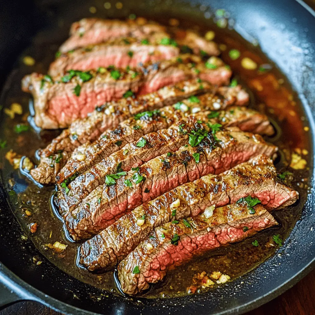 Cook up a delicious Garlic Butter Skillet Flank Steak that’s bursting with flavor! Juicy flank steak seared to perfection, then drizzled with aromatic garlic butter makes for a mouthwatering meal. Perfect for dinner gatherings or a special date night. Don’t forget to save this recipe for a hearty meal that will impress everyone at your table!