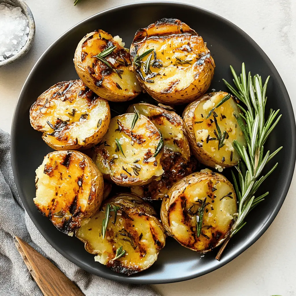 Get ready to impress with these Grilled Garlic Rosemary Smashed Potatoes! Bursting with flavor from fresh garlic and aromatic rosemary, these crispy yet tender potatoes are the perfect side dish for any barbecue or gathering. Save this recipe to bring a delicious twist to your meal! Perfect for summer cookouts or family dinners!