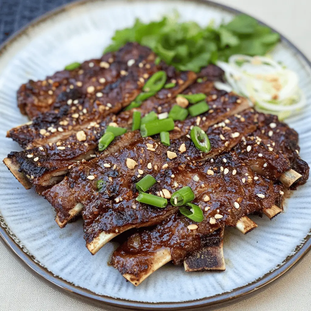 Get ready for a flavor explosion with these Grilled Korean Short Ribs! Tender, marinated to perfection, and grilled until they’re beautifully charred, these ribs bring a taste of Korean BBQ right to your backyard. Perfect for summer cookouts or cozy family dinners. Save this recipe for your next grilling adventure!