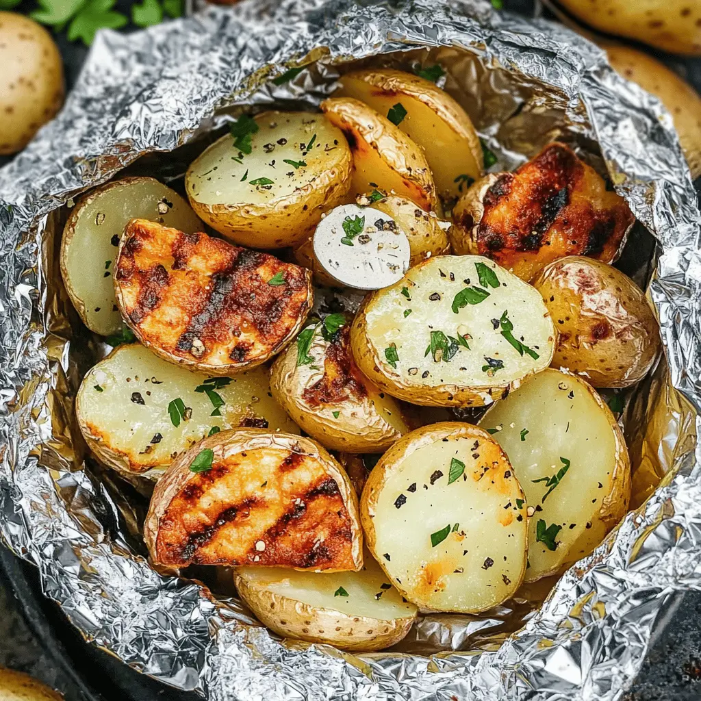 Wrap up your grilling game with these delicious Grilled Potatoes in Foil! Perfectly seasoned and packed with flavor, these potato packets make an easy side dish for any barbecue. Just toss in your favorite spices and veggies for a delightful treat. Save this simple recipe for your next cookout or picnic!