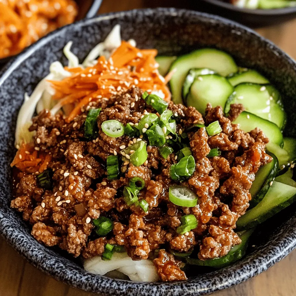 Get ready for a flavorful twist on a classic Korean favorite with this Ground Beef Bulgogi recipe! Juicy ground beef marinated in a savory mix of soy sauce, garlic, and ginger creates a deliciously satisfying meal. Perfect for weeknight dinners or a gathering with friends—don’t forget to save this recipe for a taste of Korea at home!