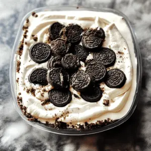 This Heavenly Oreo Dessert is a delightful no-bake treat that's perfect for any occasion! Layered with creamy cheesecake filling, rich chocolate, and crushed Oreo cookies, it's sure to please any sweet tooth. Save this pin to whip up this delicious dessert for your next gathering or family night—it’s a crowd favorite!