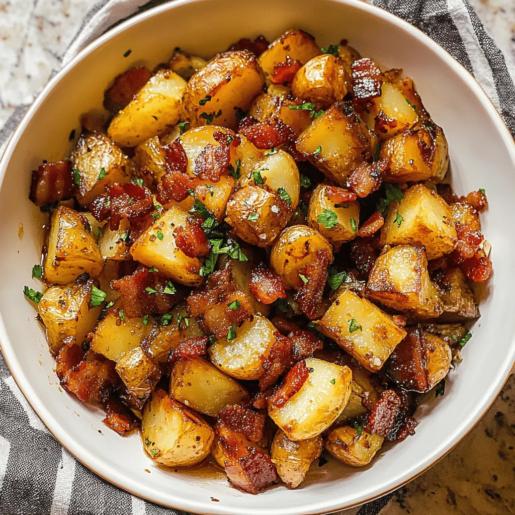 Sweet and savory, these Honey Bacon Roasted Potatoes are the perfect side dish for any meal! Crispy bacon combined with tender, golden potatoes and a touch of honey creates a delightful flavor that everyone will love. Save this recipe for your next family gathering or weeknight dinner, and enjoy a dish that will impress your guests!