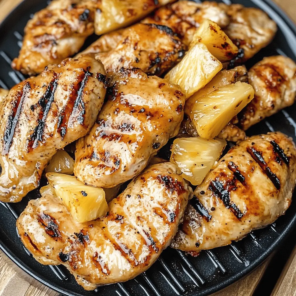 Get ready for a flavor explosion with this Honey Pineapple Grilled Chicken! Juicy chicken marinated in a sweet and tangy honey-pineapple sauce, perfectly grilled for a smoky finish. Ideal for summer cookouts or a quick weeknight dinner. Save this recipe to impress your friends and family at your next gathering!