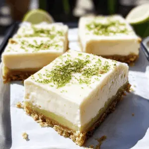 These Key Lime Pie Bars are a refreshing twist on the classic dessert! With a buttery graham cracker crust and a creamy, tangy filling, they are perfect for any occasion. Easy to make and irresistible, these bars will have your friends begging for the recipe. Save this pin to try out these delicious bars at your next gathering or to satisfy your sweet tooth anytime!