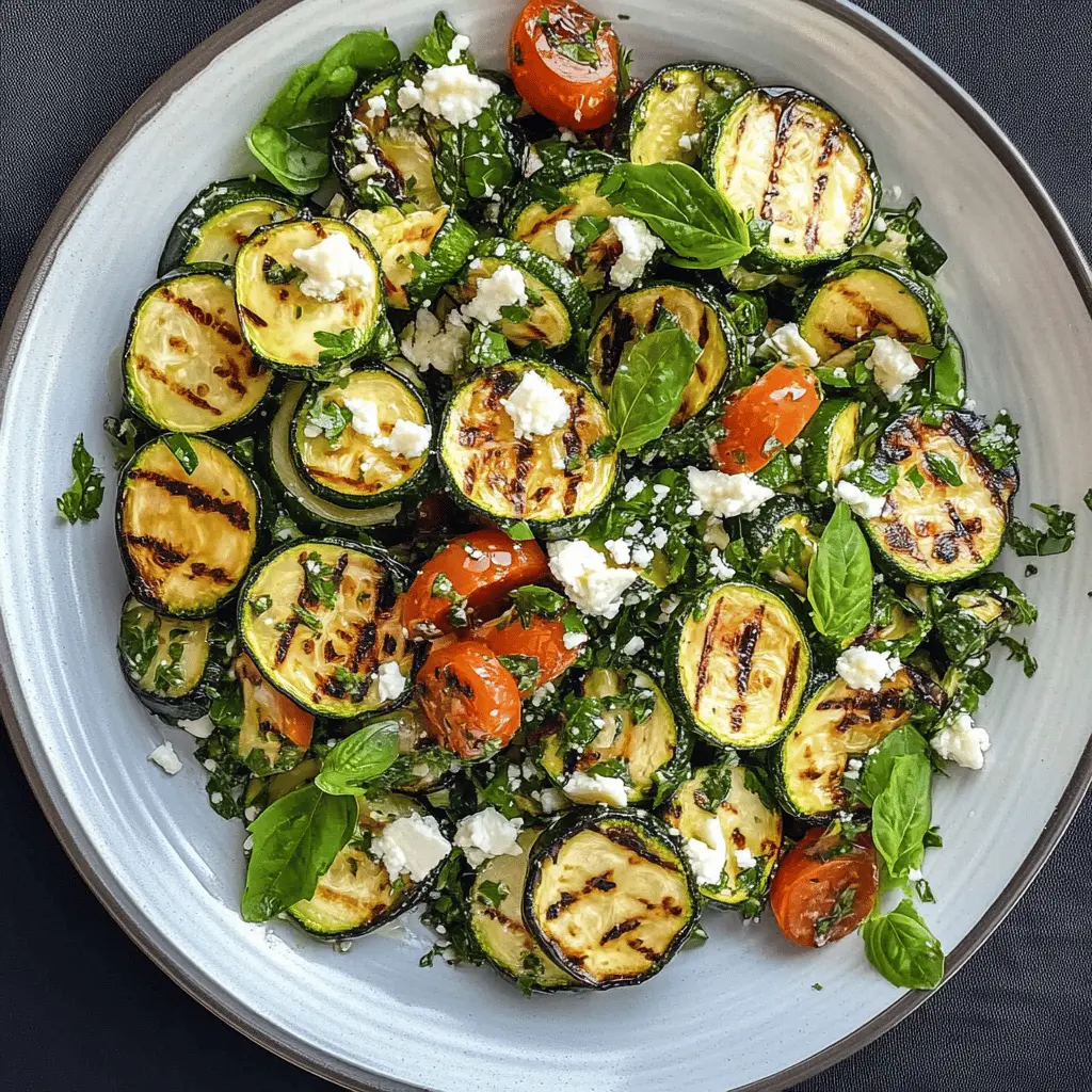 Brighten your table with this Mediterranean Style Grilled Zucchini Salad! Packed with fresh herbs, vibrant veggies, and a zesty lemon dressing, this dish is a delightful medley of flavors. Perfect for summer barbecues, picnics, or a light dinner. Save this recipe and enjoy a taste of the Mediterranean anytime!