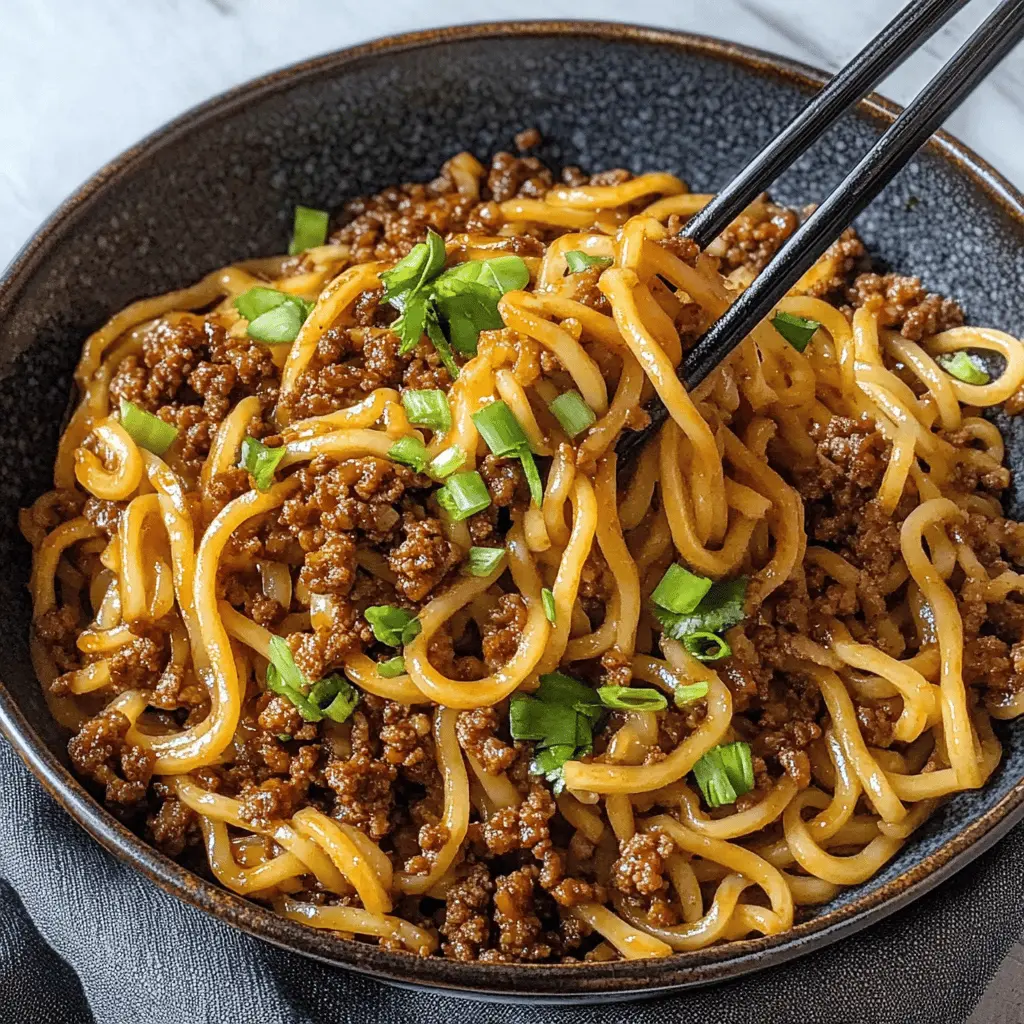 Warm up your dinner table with these flavorful Mongolian Ground Beef Noodles! This one-pan meal combines tender noodles, seasoned ground beef, and fresh veggies, all tossed in a savory sauce. Perfect for busy nights or when you want a delicious comfort food. Save this recipe for a tasty weeknight surprise!
