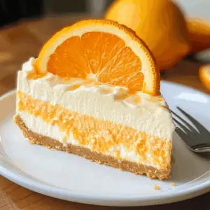 This No-bake Orange Creamsicle Cheesecake is a refreshing dessert that's perfect for warm days! With a creamy orange filling on a simple graham cracker crust, it brings the flavor of your childhood favorite right to your table. Easy to make and no oven needed! Save this recipe for your next gathering or sweet treat craving. 🍊🥄
