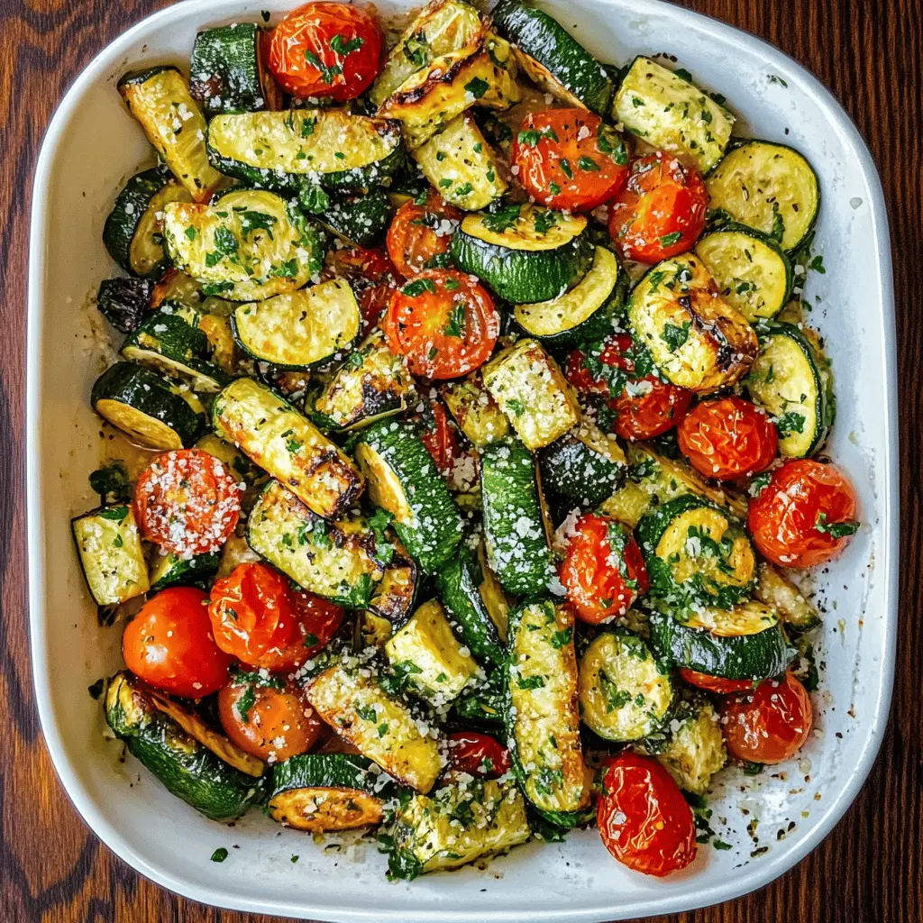Looking for a quick and tasty side dish? This Roasted Parmesan Zucchini and Tomatoes recipe is bursting with flavor and is perfect for any meal! With tender zucchini and sweet tomatoes, all topped with a cheesy Parmesan crust, it’s sure to impress. Save this pin to your collection and make it for your next family dinner or summer BBQ!