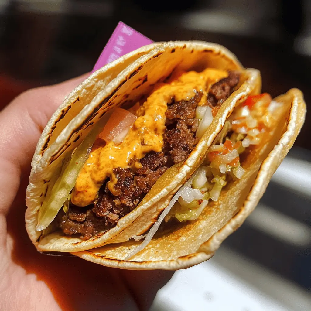 Get ready for a delicious twist on taco night with these Smash Burger Tacos! Featuring juicy beef patties smashed to perfection, topped with melted cheese, fresh toppings, and your favorite sauces, these tacos combine the best of both worlds. Perfect for a fun family dinner or casual get-together. Don't forget to save this recipe for your next taco adventure!