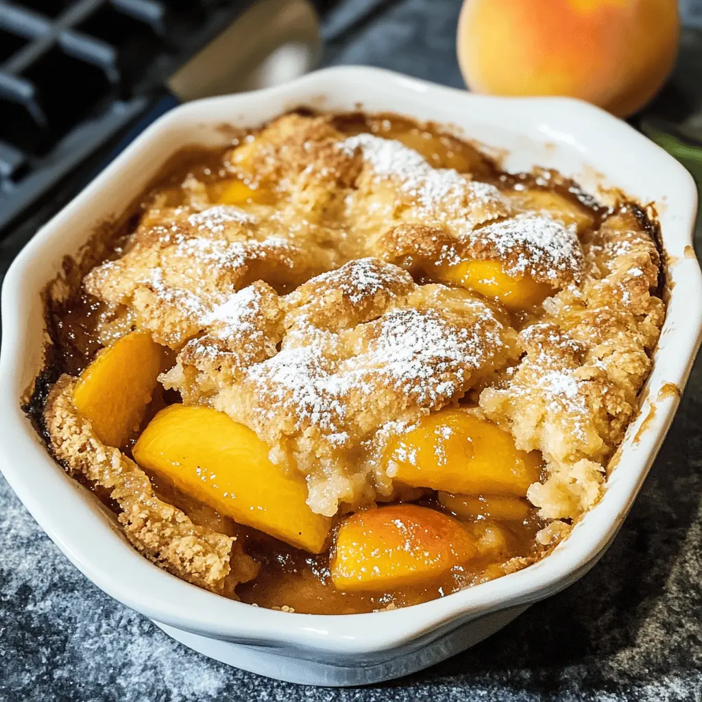 Warm, juicy peaches wrapped in a buttery, golden crust—this Southern Peach Cobbler is the perfect dessert for summer gatherings or cozy family dinners. Made with fresh, ripe peaches and a simple dough, it’s easy to prepare and even easier to enjoy! Save this pin and delight your loved ones with a slice of this delicious classic!