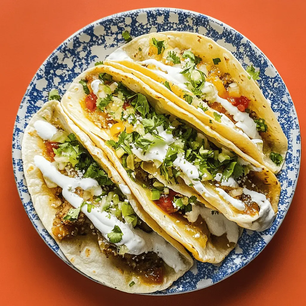 Get ready to enjoy the crunch of Tacos Dorados! These delicious golden-fried tacos are filled with your choice of savory meats, topped with fresh cilantro, onions, and a splash of salsa. Perfect for taco night or as an appetizer at your next gathering. Don't forget to save this recipe for tasty moments to come!