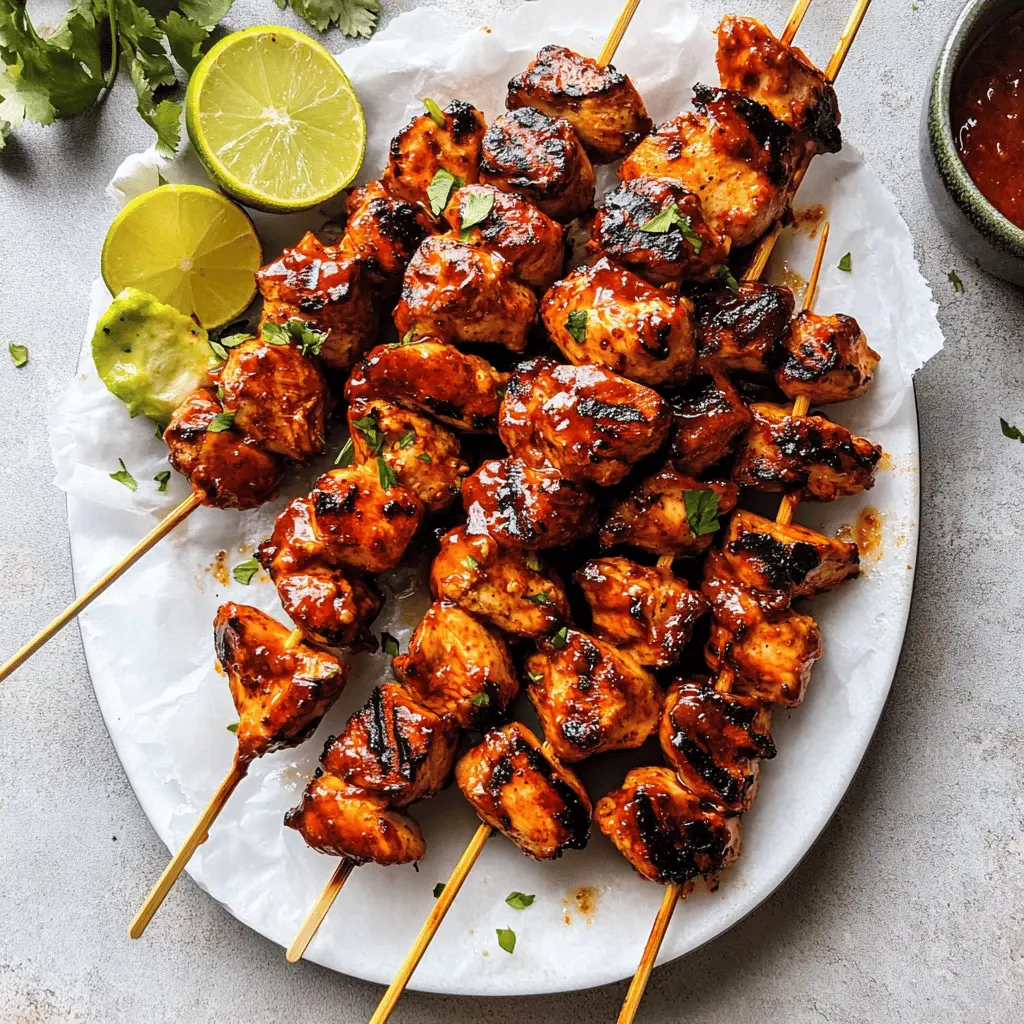 Fire up your grill for these mouthwatering BBQ chicken skewers that are perfect for summer cookouts! Juicy chicken marinated in a flavorful blend of spices and tangy BBQ sauce makes these skewers a crowd favorite. Save this recipe for your next barbecue party or family gathering and impress your guests with effortless deliciousness!