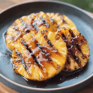 Sweet, juicy grilled pineapple drizzled with a rich brown sugar rum glaze is a must-try for your next barbecue! This easy recipe brings tropical vibes to any gathering, offering a delightful combination of caramelized sweetness and a hint of rum. Perfect for dessert or as a refreshing side, save this pin to enjoy a taste of paradise whenever you want!