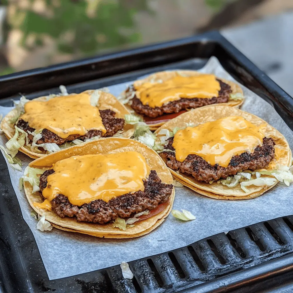 Juicy, flavorful, and oh-so-easy to make, these Original Smash Burger Tacos are a game-changer for taco night! Featuring perfectly seared beef patties, melted cheese, and fresh toppings, they are a fun twist on classic burgers. Ideal for gatherings, family dinners, or a quick weeknight meal. Save this recipe and impress your friends with these delicious tacos!