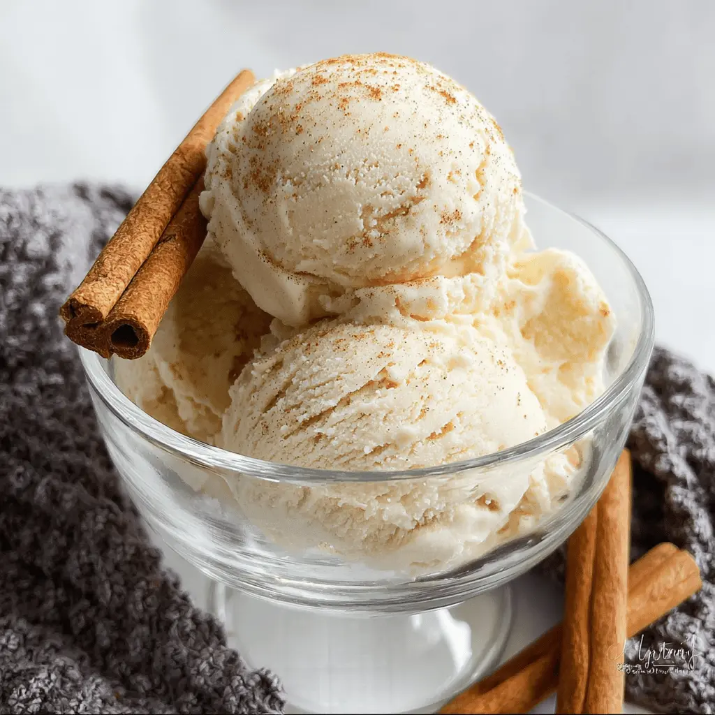 Creamy Homemade Eggnog Ice Cream Recipe