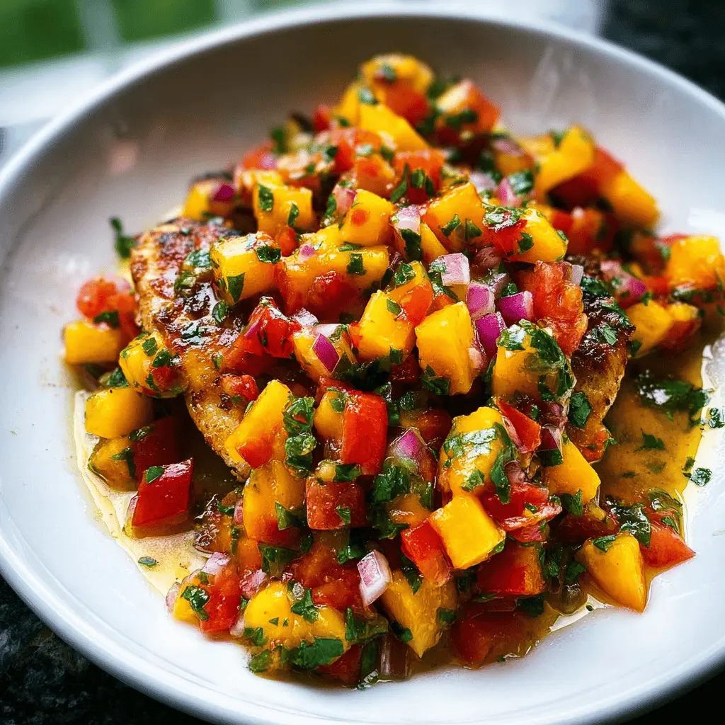 Easy Peach Salsa Chicken Recipe