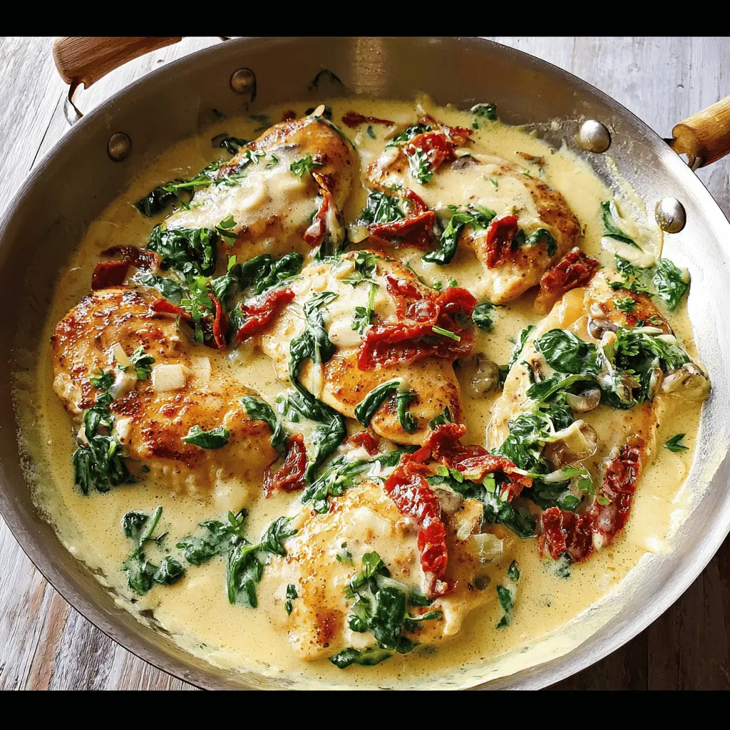 Easy Creamy Tuscan Garlic Chicken Recipe