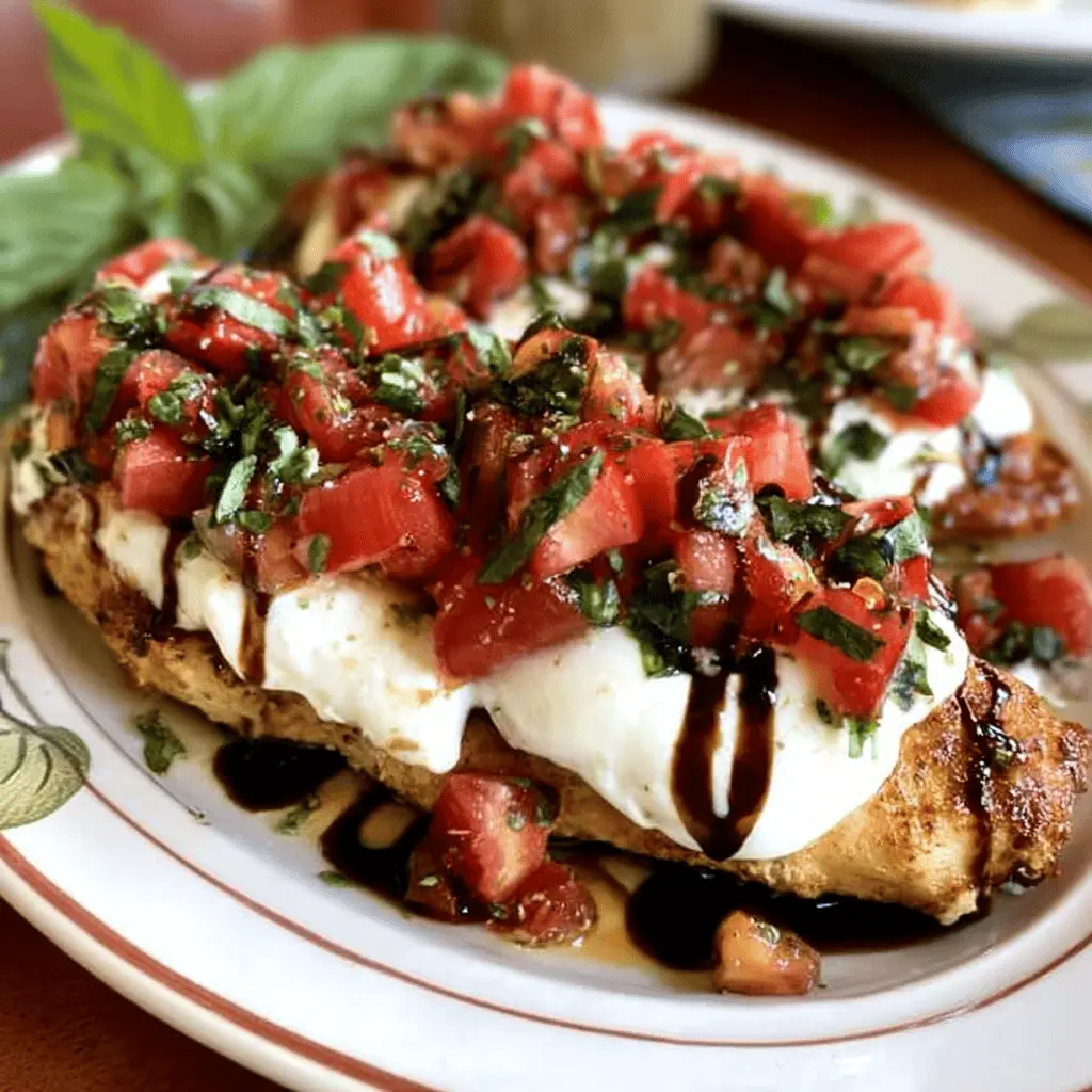Easy Mozzarella Bruschetta Chicken Recipe