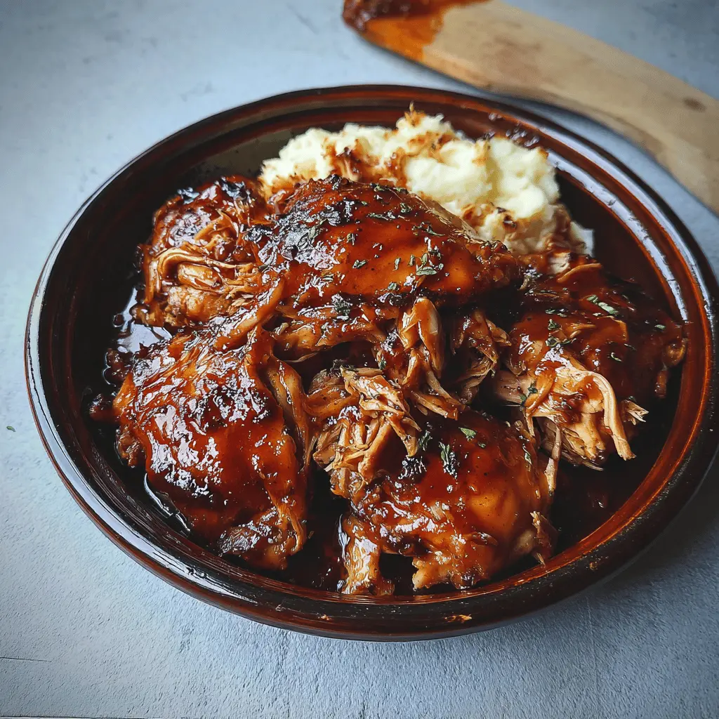 Easy Slow Cooker Peach BBQ Chicken Recipe