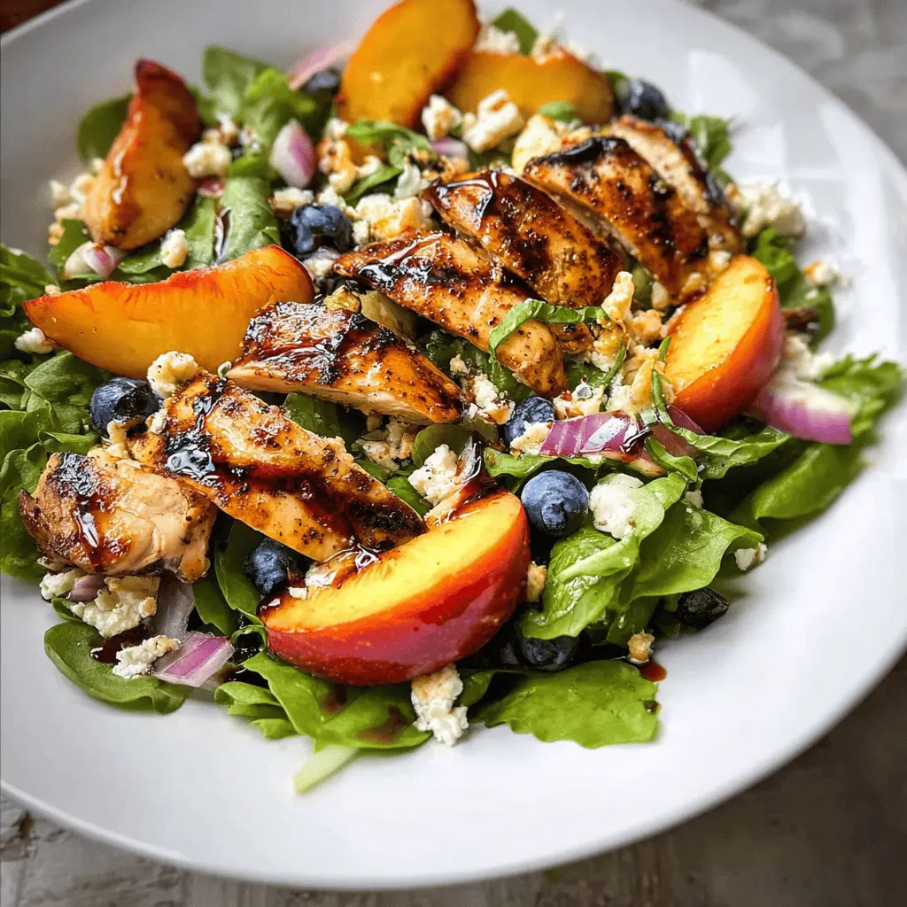 Easy Grilled Peach Chicken Salad Recipe