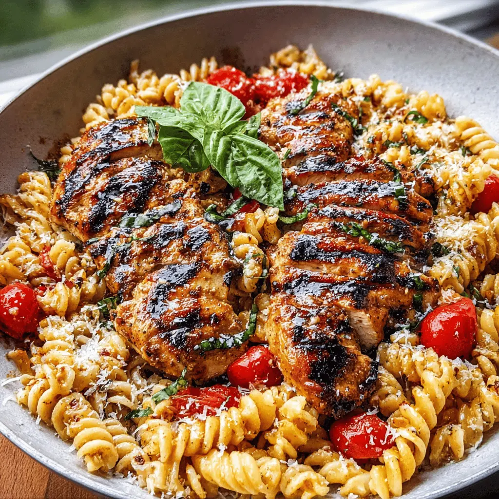 Easy Tomato Basil Pasta With Balsamic Grilled Chicken