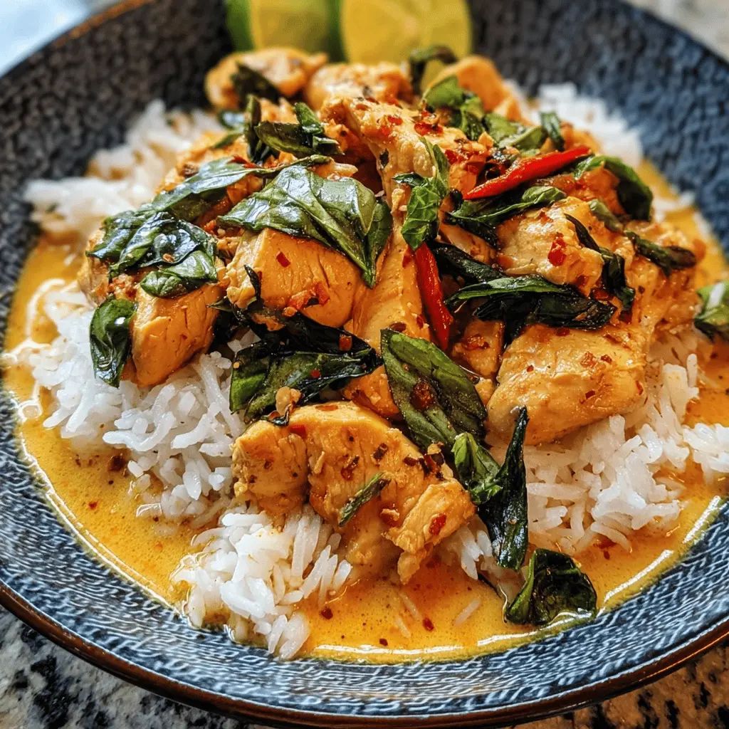 Easy Spiced Coconut Basil Chicken Recipe