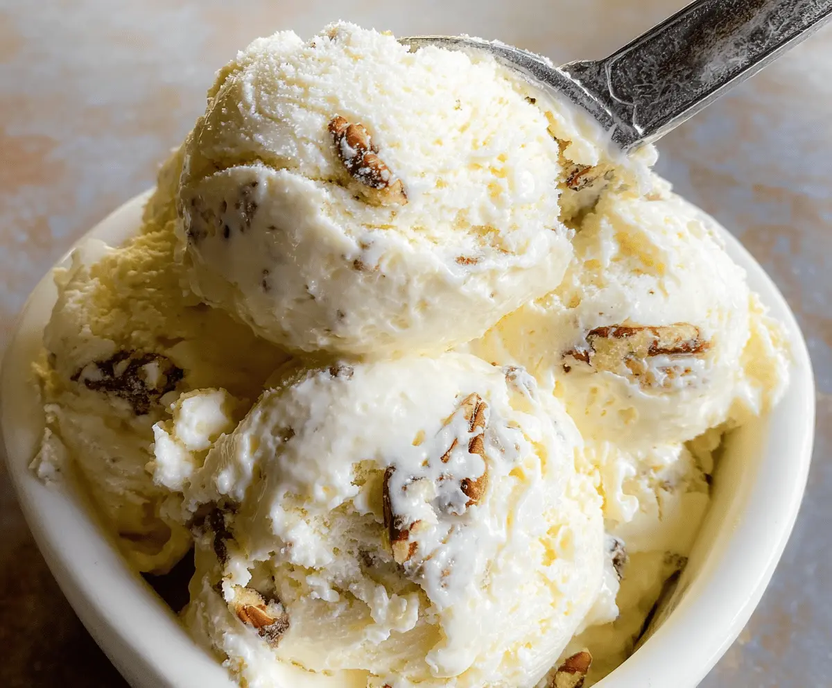 Easy Homemade Butter Pecan Ice Cream Recipe