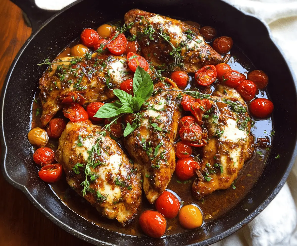 Easy One Pan Balsamic Chicken Dinner