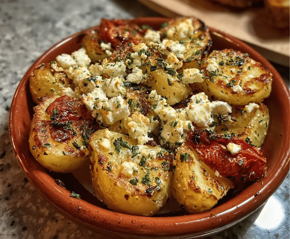 Easy Cheesy Baked Feta Potatoes