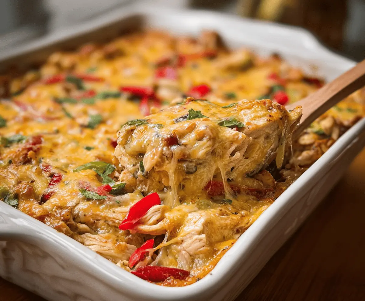 Easy Chicken Fajita Casserole Recipe