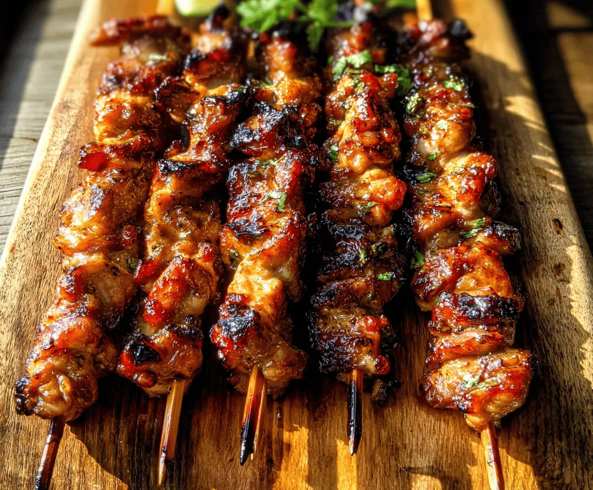 Easy Grilled Thai Chicken Skewers Recipe