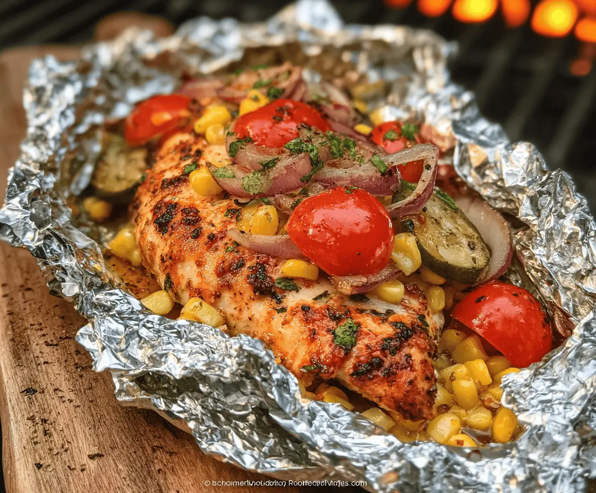 Easy Santa Fe Chicken Foil Packets Recipe