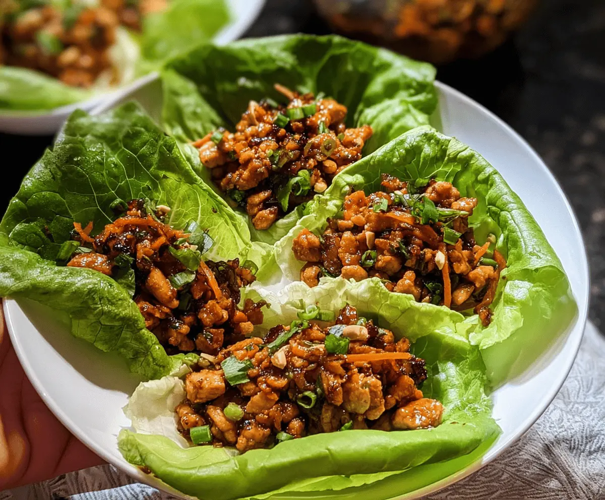 Easy Thai Chicken Lettuce Wraps Recipe