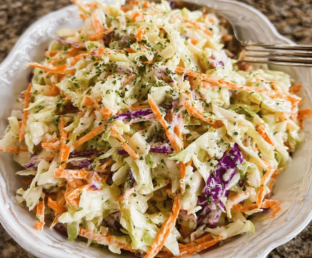 Easy Sweet and Tangy Coleslaw Recipe