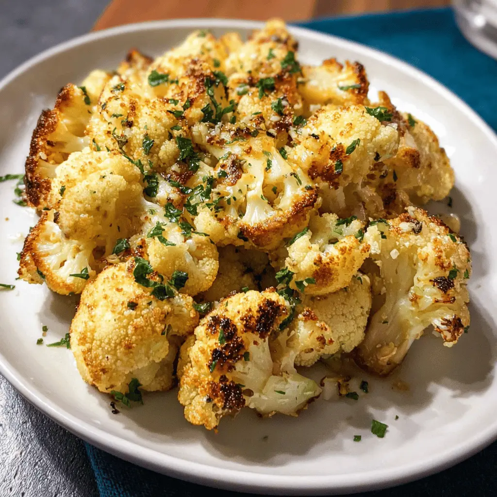 Easy Garlic Butter Roasted Cauliflower Recipe