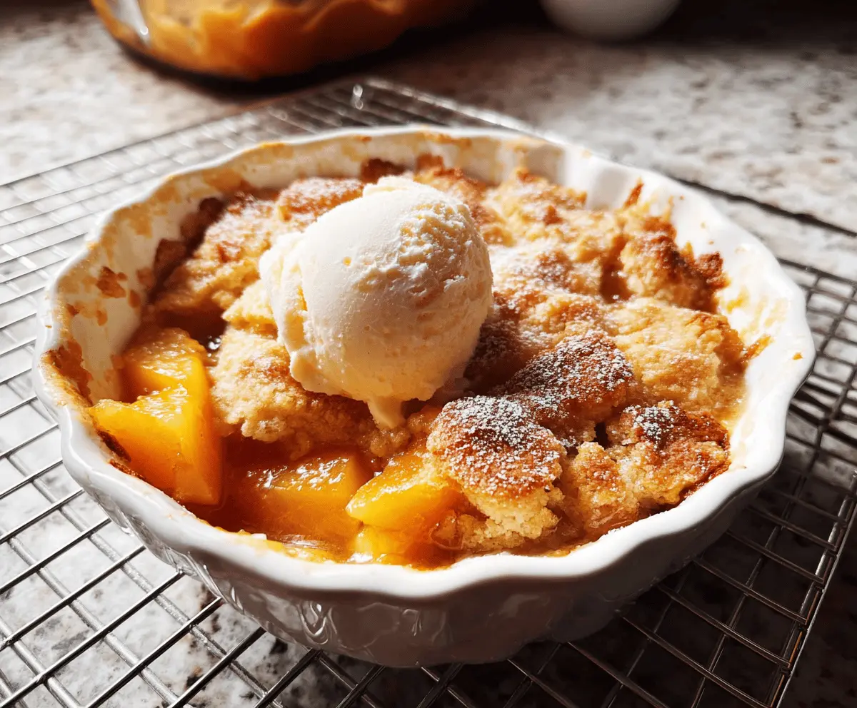 Easy Air Fryer Peach Cobbler Recipe