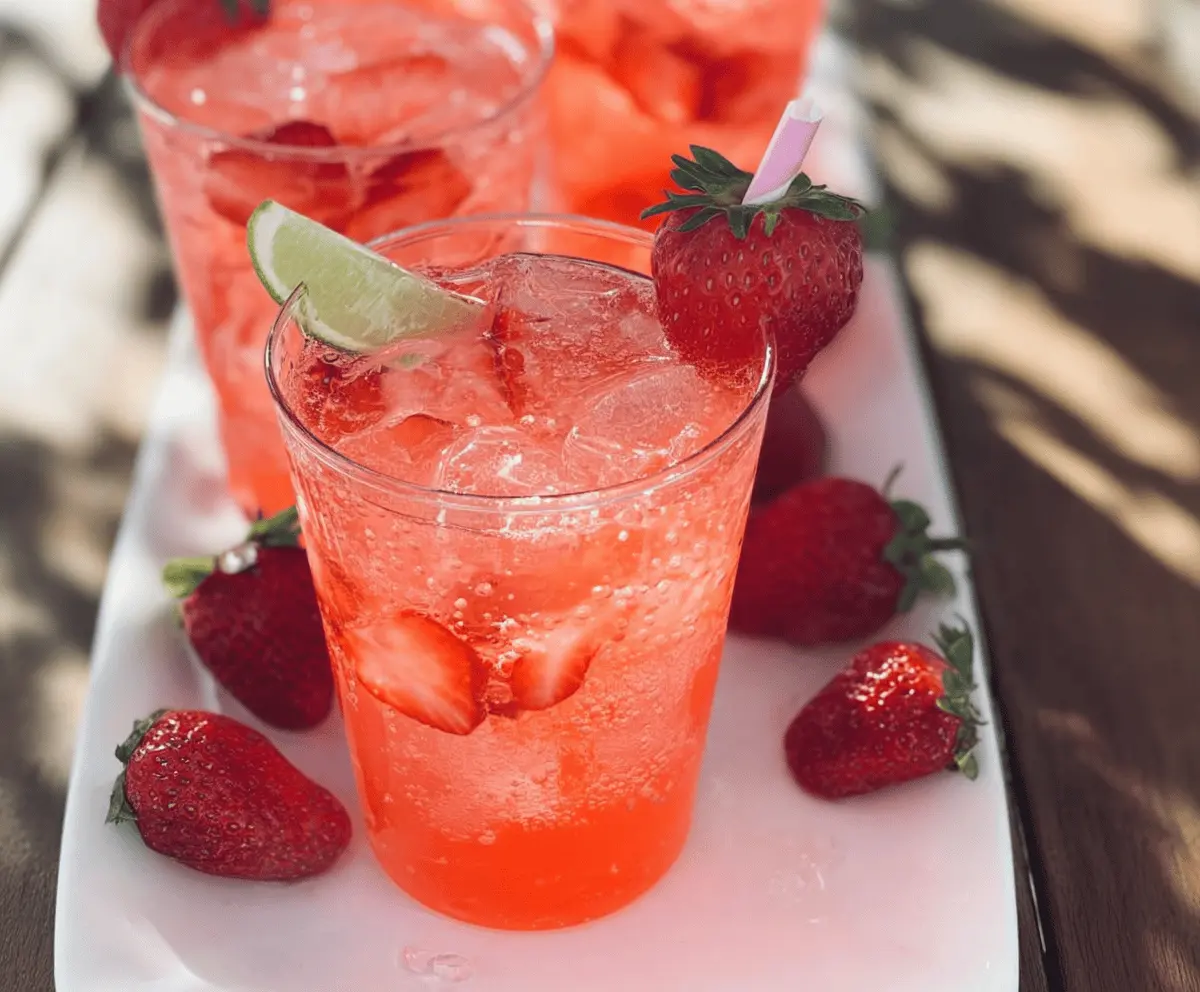 Refreshing Strawberry Tequila Soda Recipe