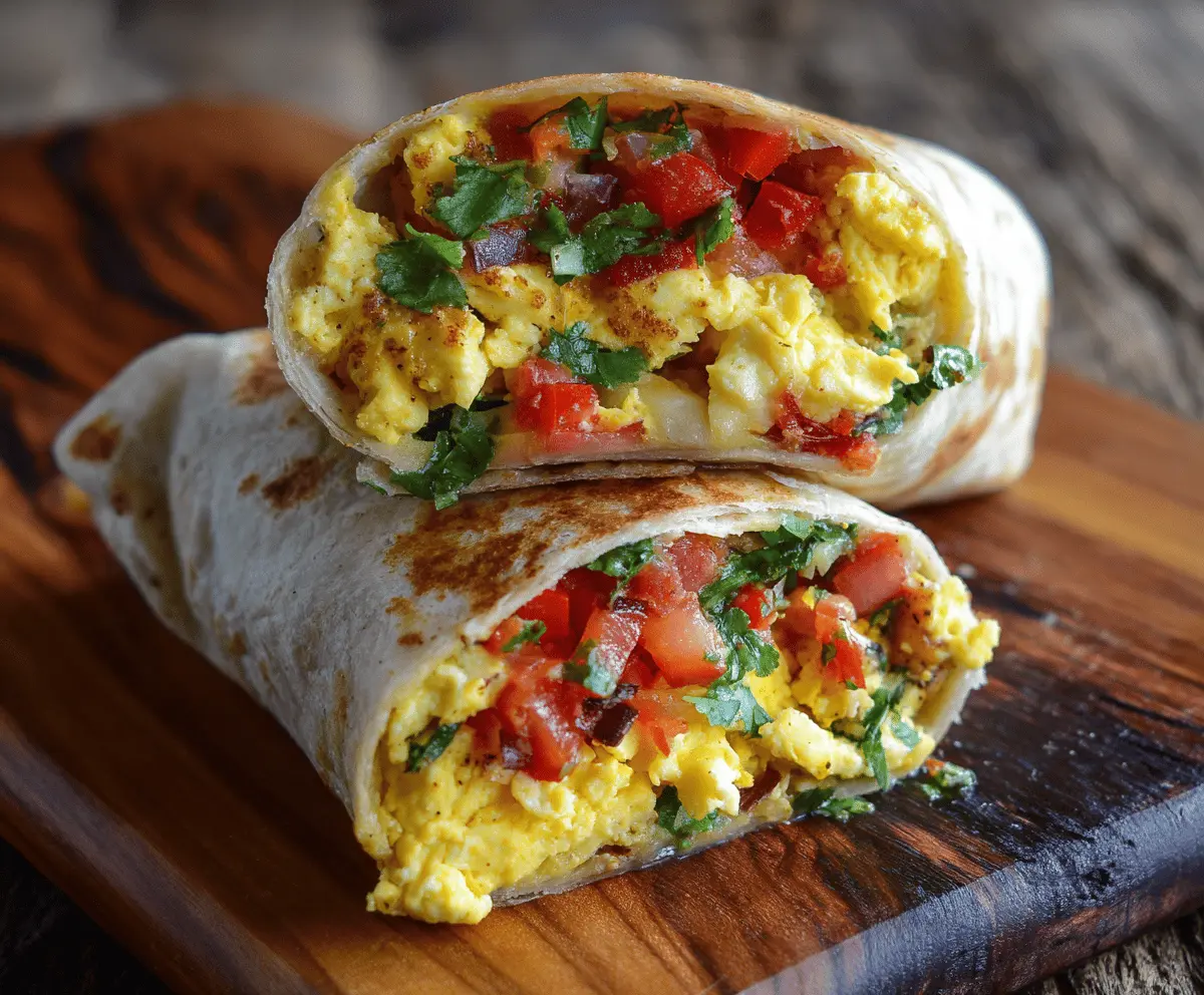 Scrambled Egg Breakfast Burritos