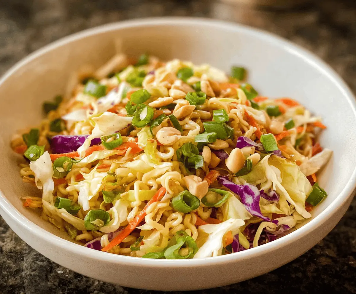 Crunchy Asian Cabbage Ramen Salad Recipe