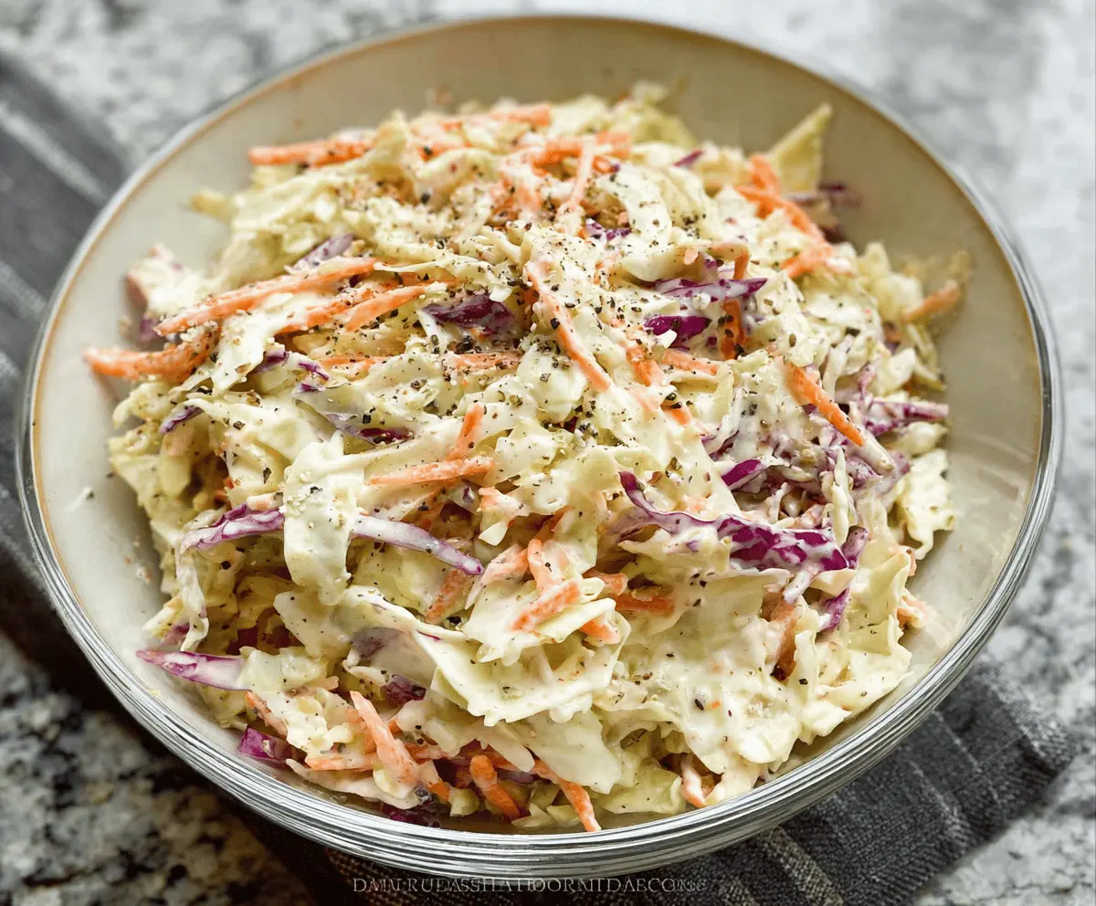 Easy Creamy Homemade Coleslaw Recipe
