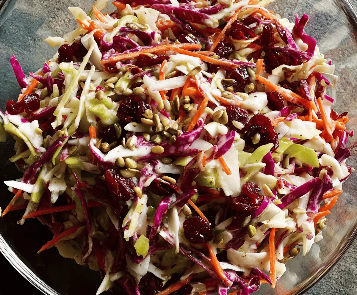 Easy Cranberry Coleslaw Recipe for Holidays
