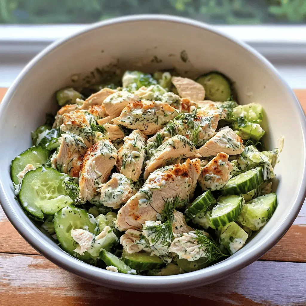 Easy Cucumber Dill Greek Yogurt Chicken Salad