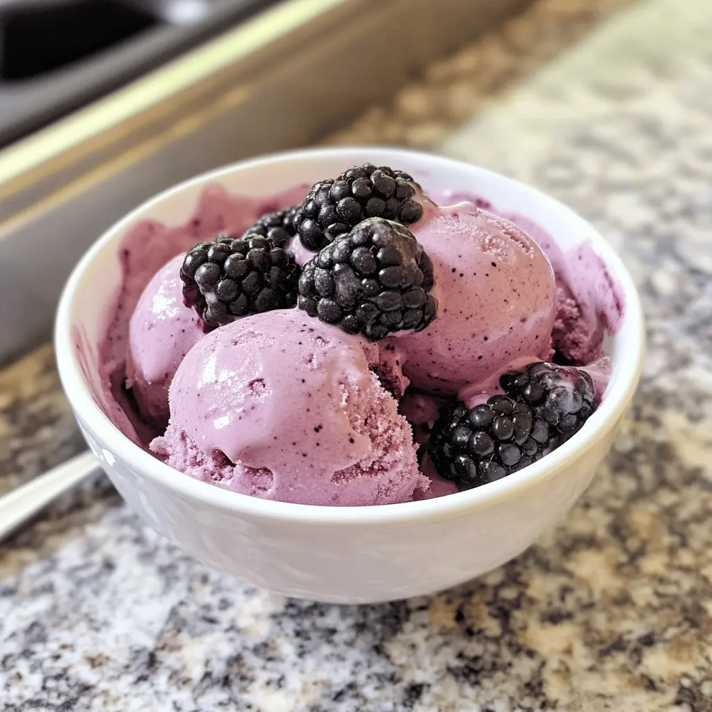 Easy Homemade Blackberry Ice Cream Recipe